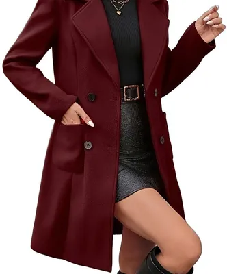 Productafbeelding van Currero Winterjas Dames Bordeauxrood XXL