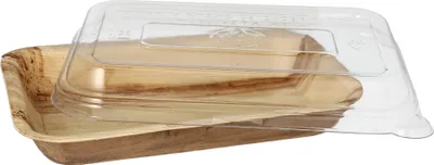 Produktbild von STARPAK Palmblatt-Schale mit Deckel eckig 200 ml 10 Stück