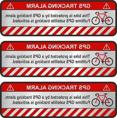 Produktbild von GPS-Sticker 3er Set für Fahrrad Motorrad Auto Alarm - Warnung Anti-Diefstalsticker Tracker Aluminium R055 (schwarz)