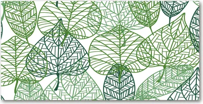 Produktbild von Tulup® Leinwandbild - 140x70 cm - Wandkunst - Drucke auf Leinwand - Leinwanddruck  - Blumen & Pflanzen - Grün - Blätter Muster