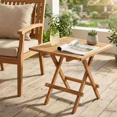 Produktbild von Teak Klapptisch KURSI ca. 50x50cm Natural