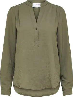 Produktbild von Langarm Bluse V-Neck Tunika Shirt Business Oberteil SLFMIVIA | 34