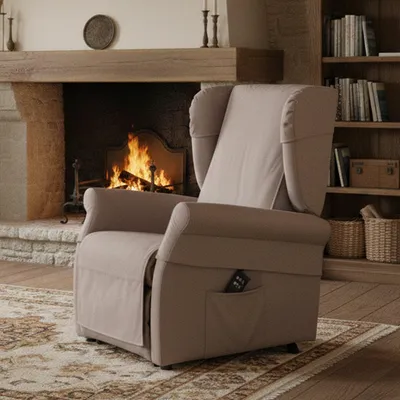 Immagine prodotto di Treia - Poltrona, 75x84x107h cm Beige, Sfoderabile Italy
