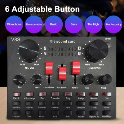 Immagine prodotto di Scheda audio live multifunzionale Set di microfoni BM800 Dispositivi di registrazione audio (nero e argento)