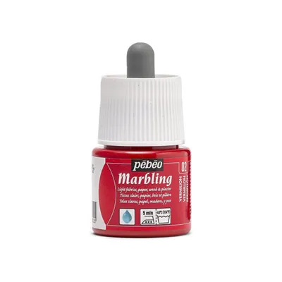 Obrázek produktu pro Pebeo Marmoriertinte, 45 ml, Zinnoberrot