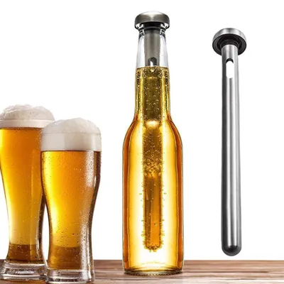 Bierkühlsticks aus Edelstahl, 2er-Pack, für Flaschen