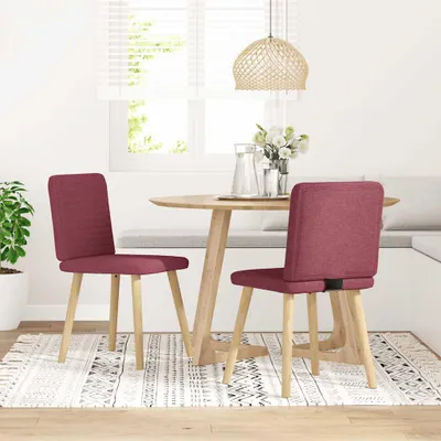 Produktbild von vidaXL Esszimmerstühle 2 Stk. Weinrot Stoff