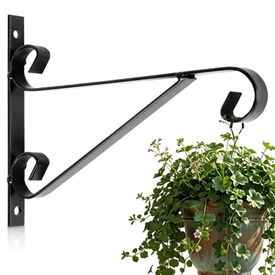 Produktbild von Vilde | Blumenampel Wandhalterung - Metall Schwarz - Wandhaken für Pflanztopf
