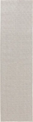 Produktbild von benuta In- & Outdoor Teppich Lou Weiß 70x200 cm Teppich Wohnzimmer Outdoorteppich Rechteckig Muster Modern Kurzflor Skandinavisch