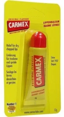 Productafbeelding van Carmex lippenbalsem voor droge, gebarsten lippen, 10 gram crème