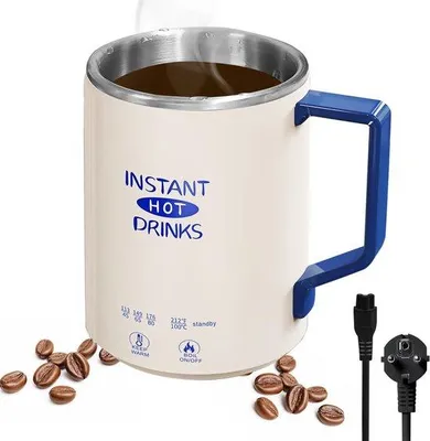 Image de Tasse à café auto-chauffante, 4 niveaux de température, électrique, chaude
