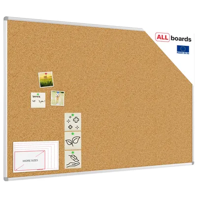Produktbild von ALLboards Pinnwand mit Aluminiumrahmen 150x100cm, Korktafel Korkwand Pinnwand Kork