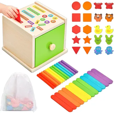 Productafbeelding van Omgoods - Montessori Muntdoos voor Peuters