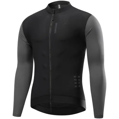 Produktbild von Herren Radtrikot Langarm Rennradtrikot Reflektierende atmungsaktive Radsportoberteile