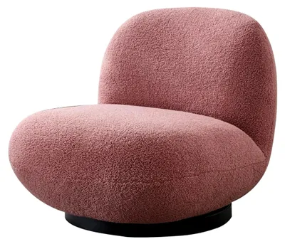 Produktbild von Drehsessel Emma aus Teddy Bouclé (Pink)