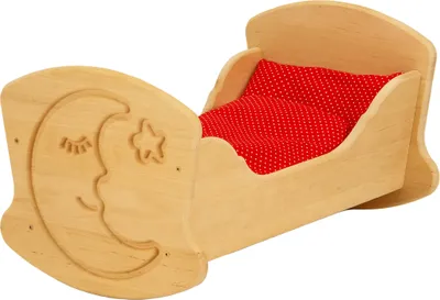Produktbild von Drewart Puppenwiege aus Holz Puppenbett, Holzspielzeug 933-3015