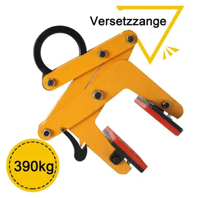 Produktbild von Hebeklemme für Steinplatten, Tragfähigkeit 390 kg, verstellbar, aus legiertem Stahl