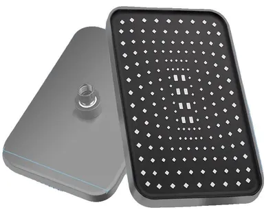 Obrázek produktu pro Sprchová hlavice, otočná o 360°, úsporná, barva: šedá