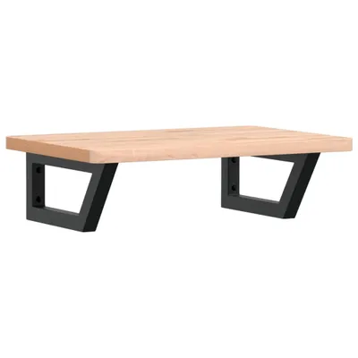 Produktbild von Waschbeckenregal Wandmontage Stahl und Massivholz Buche