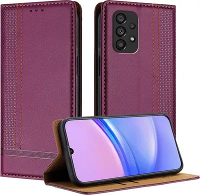 Obrázek produktu pro Pouzdro pro Samsung Galaxy A53 5G kožené flipové pouzdro s funkcí stojánku Fialová