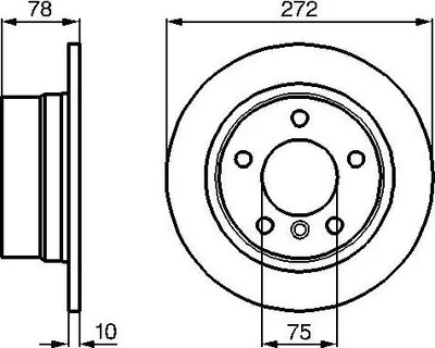 Image de BOSCH Disques de frein (2 pièces) essieu arrière 0 986 478 641