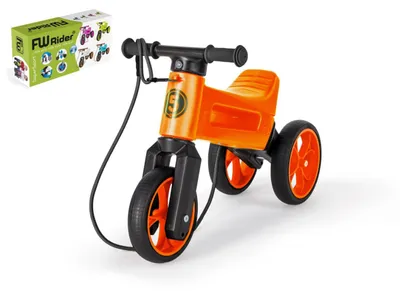 Zdjęcie produktu dla Hulajnoga FUNNY WHEELS Rider SuperSport pomarańczowa 2w1 + pasek, powyżej. 25kg 18m+ w krabie