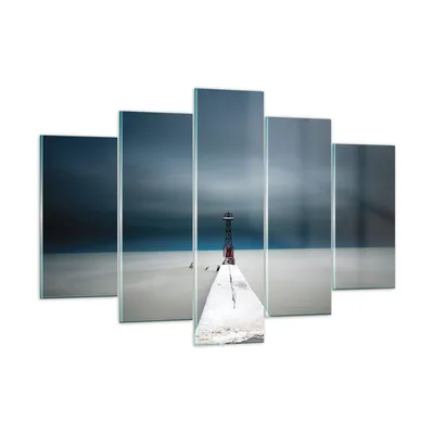 Produktbild von Bilder auf glas - 5 Teile - Turm Strand Himmel - 150x100cm - Glasbilder - Wandbilder - Bilder - zum Aufhängen bereit - Wanddekoration aus Glas - Glas Bilder - Wandbild auf Glas - GEA150x100-4988
