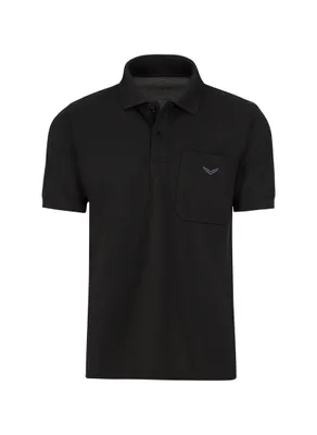 Produktbild von TRIGEMA Polohemd mit Brusttasche Herren 627602 schwarz 5XL