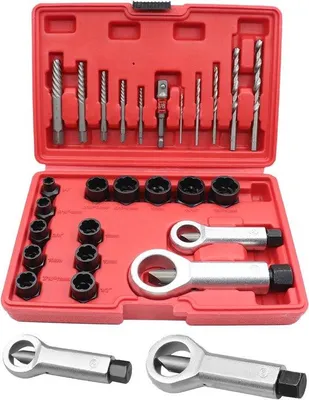 Immagine prodotto di Set di 26 pezzi per cacciaviti, set per la rimozione di viti danneggiate e set di estrattori, kit di utensili