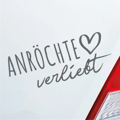 Produktbild von Auto Aufkleber Anröchte verliebt Herz Stadt Heimat Liebe Car 19x8 cm Grau Sticker Heckscheibenaufkleber