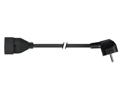 Produktbild von Perel Verlängerungskabel, mit Winkelstecker CEE 7/7, H05VV-F 3G1.5, 1.5 m, 16 A/230 V, 3500 W, Typ