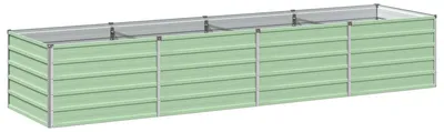Image de Bordure de jardin surélevée, vert pastel, 320 x 80 x 55 cm