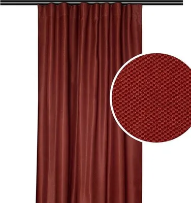 Image de Home Style Rideau - Occultation - Avec crochets - 135x260 cm - Rouge