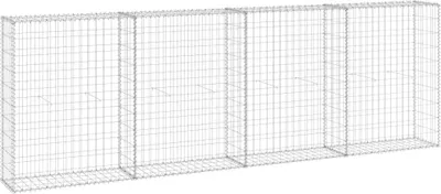 Produktbild von Gabionenwand mit Abdeckung Verzinkter Stahl 300x30x100 cm