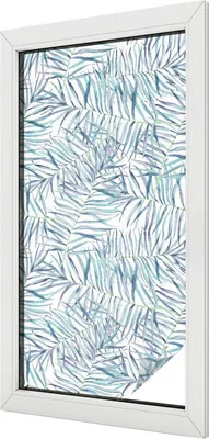 Obrázek produktu pro Vitrážová fólie na okna - 100x100 cm - vitrážový vzor - neprůhledná dekorativní fólie na ochranu soukromí - samolepicí, UV ochrana - botanický vzor