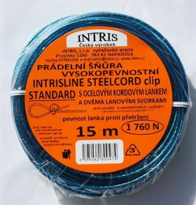 Obrázek produktu pro šňůra 15m LANKO OCEL+svorka, STANDARD_EXTPLASTIMEX