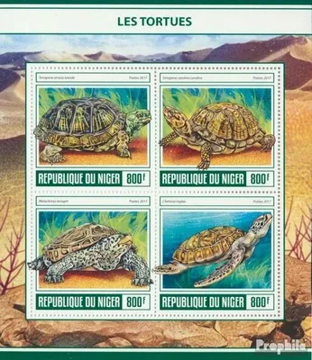 Produktbild von Briefmarken Niger 2017 Mi 5007-5010 Kleinbogen (kompl. Ausg.) postfrisch Schildkröten