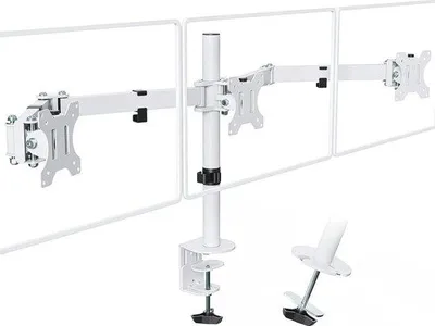 Produktbild von Monitor-Ständer für 3 Monitore 13"-27" - Ergonomischer Verstellbarer Tischhalter mit Kipp- und Drehfunktion