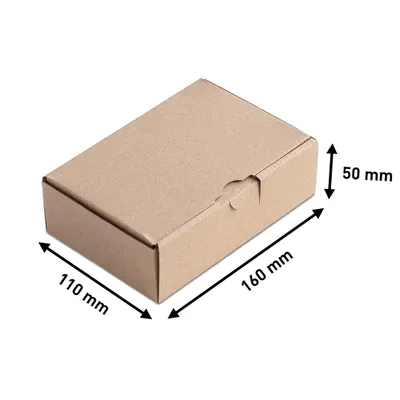 Produktbild von 200 Maxibriefkartons Braun | 160x110x50 mm – Faltschachtel Warensendung Postkarton Versandkarton | DHL Deutsche Post Hermes DPD