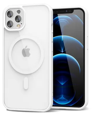 Produktbild von Magnetisch Hülle für iPhone 11 Pro, Kompatibel mit MagSafe, Transparent Acryl Stoßfeste Handyhülle Weiß