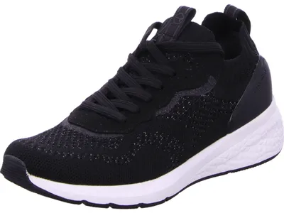 Produktbild von Tamaris Damen Slip-On-Sneaker Schwarz Textil-Synthetik-Mix vegan