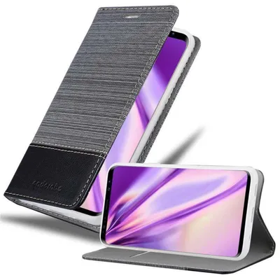 Image de Cadorabo Housse pour Samsung Galaxy S9 PLUS Housse en gris Housse pour portable Etui Book Case Cover