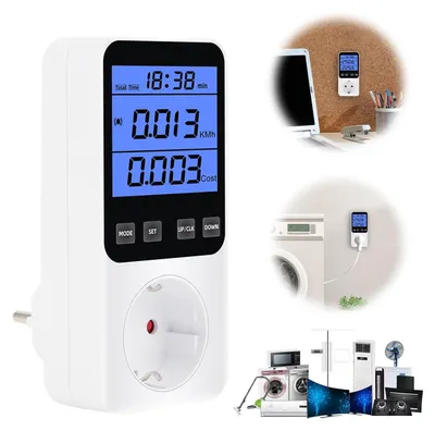Productafbeelding van Stroommeter voor stopcontact met 14 bewakingsmodi en overbelastingsbeveiliging