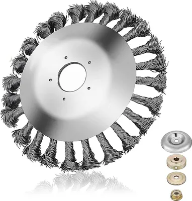 Produktbild von Unkrautbürste 200 mm - Kegelbürste für Grastrimmer - Stahl