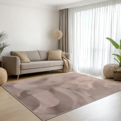 Produktbild von Teppich taupe samtig weich Hasenfell-Optik mit sanftem Glanz Größe - 120 x 170 cm