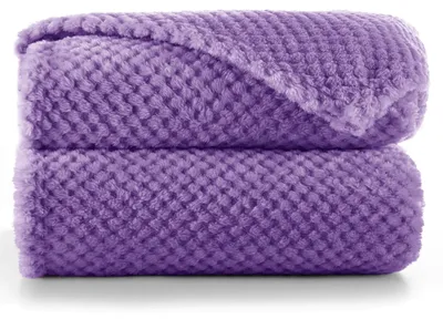 Produktbild von Pflegeleichte Mikrofaser Kuscheldecke lila 170x210 cm für Sofa und Bett