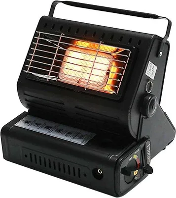 Productafbeelding van Draagbare Ruimteverwarmer - Elektrische Kachel - Snelle Verwarming - Twee Warmtestanden - 253 x 287 x 253 cm - Zwart