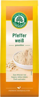 Produktbild von LEBENSBAUM - Weißer Pfeffer, gemahlen - 50g