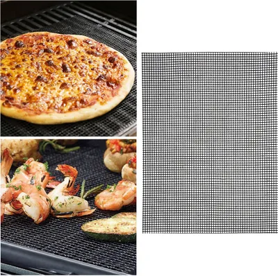 Zdjęcie produktu dla 30x40cm Zewnętrzna, wielokrotnego użytku, nieprzywierająca mata do grilla z siatki Kuchenne akcesoria do gotowania na grillu