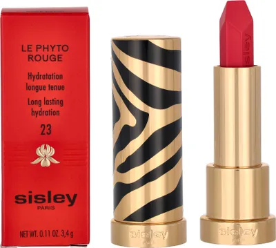 A red box and a lipstick are shown against a white background.